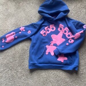 pink & blue spider hoodie
